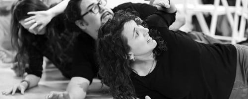 members of gothic opera doing a rehearsal performance