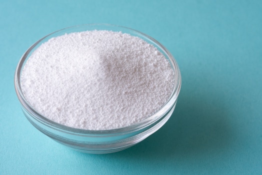 powder cleaner in a glass bowl