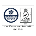 ISO 9001 logo with the Grotech Certificate number