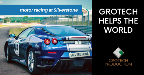 motor-racing grotech helps the world - car at silverstone