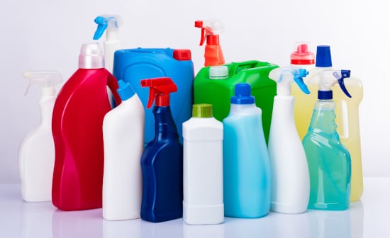 selection of different plastic bottles