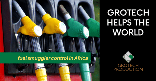 Grotech Helps the World - row of petrol pumps