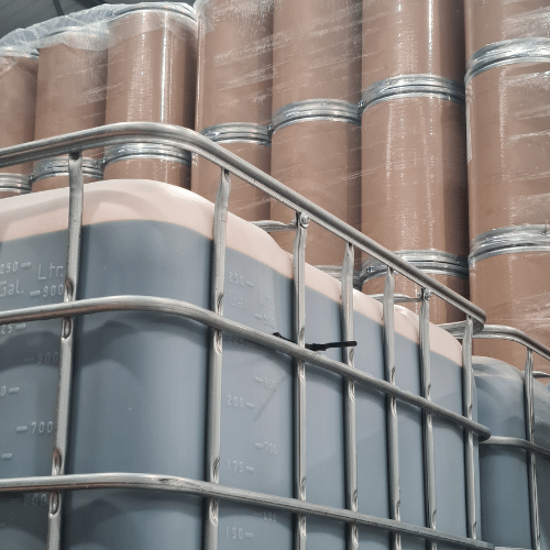 formulations drums and ibcs in the grotech warehouse